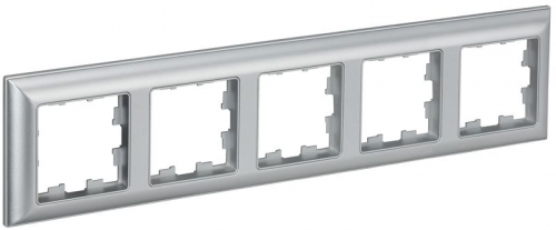 Рамка 5-м BRITE РУ-5-Бр алюм./алюм. IEK BR-M52-12-K47 BR-M52-12-K47