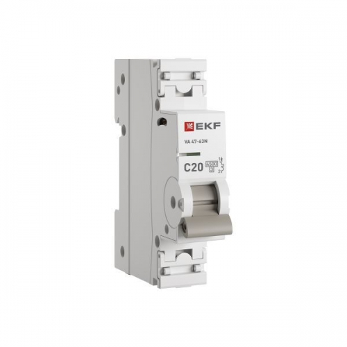 Выключатель автоматический 1п C 20А 4.5кА ВА 47-63N PROxima EKF M634120C M634120C