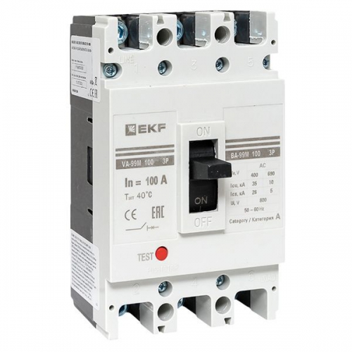 Выключатель автоматический 3п 100/100А 35кА ВА-99М PROxima EKF mccb99-100-100m mccb99-100-100m