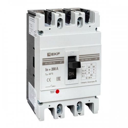 Выключатель автоматический 3п 250/200А 35кА ВА-99М PROxima EKF mccb99-250-200m mccb99-250-200m