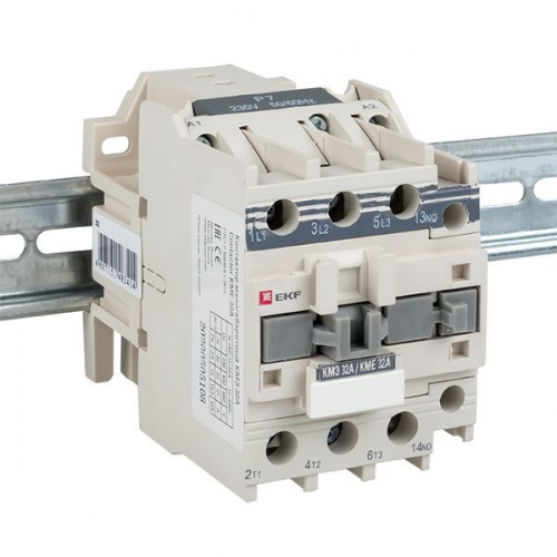 Контактор КМЭ 32А кат. 220В AC 1НО EKF ctr-s-32-220 ctr-s-32-220