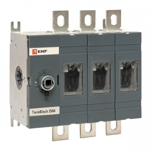 Рубильник 3п 250А без рукоятки управления TwinBlock PROxima EKF tb-s-250-3p tb-s-250-3p