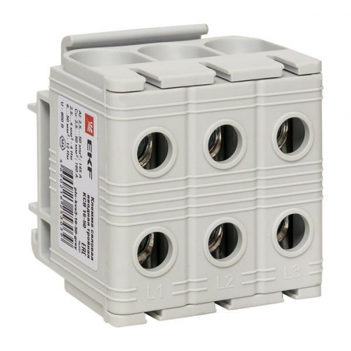 Клемма силовая вводная тройная КСВ 16-50кв.мм сер. PROxima EKF plc-kvs3-16-50-grey plc-kvs3-16-50-grey