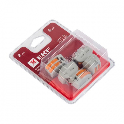 Клемма строительно-монтажная СМК 222-412 (блист.5шт) EKF plc-smk-412b plc-smk-412b