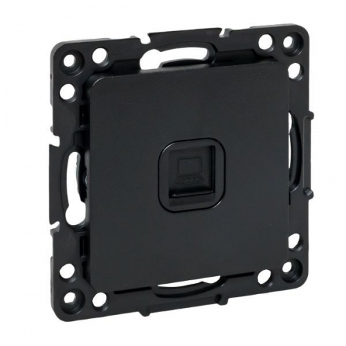 Розетка компьютерная 1-м Стокгольм RJ45 механизм черн. PROxima EKF EZK01-035-10 EZK01-035-10