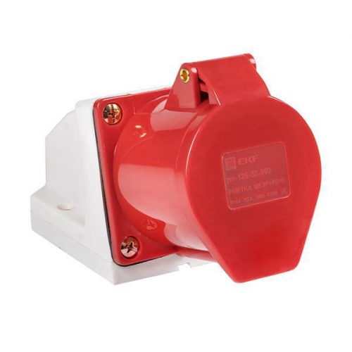 Розетка наруж. уст. 32А 380В 3P+E+N IP44 EKF (125) ps-125-32-380 ps-125-32-380
