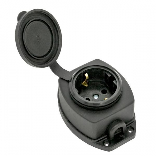 Розетка настенная 16А IP44 230В 2P+PE с защ. крышкой каучук Basic EKF RPS-014-16-230-44 RPS-014-16-230-44