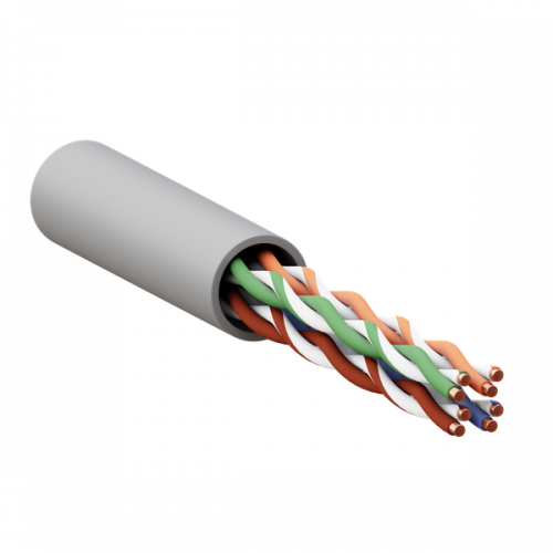 Кабель витая пара U/UTP кат.5e 4 пары solid оболочка PVC сер. TERACOM EKF TRC-5EUTP-04PVC-GY-IN3 TRC-5EUTP-04PVC-GY-IN3
