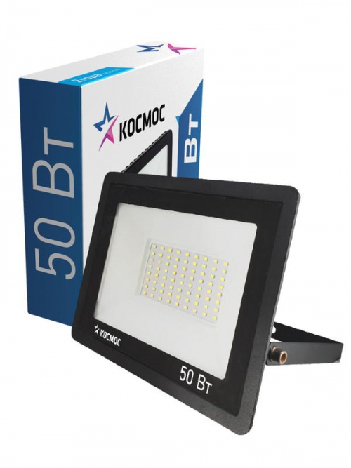 Прожектор светодиодный 50Вт 6500К IP65 4000лм КОСМОС K_PR5_LED_50 K_PR5_LED_50