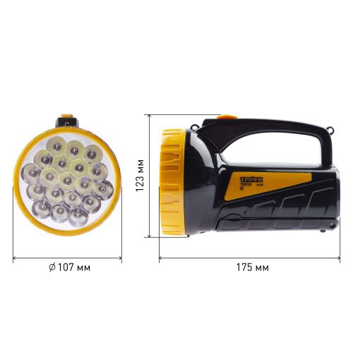 Фонарь-прожектор аккумуляторный TSP19 19 + 18LED аккум. 4В 2А.ч ЗУ 220В (картон. упак.) Трофи C0045552/Б0008436 C0045552