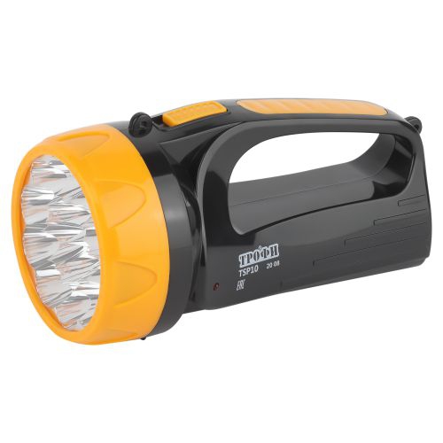 Фонарь-прожектор аккумуляторный TSP10 15LED 2 режима 4В 1.5А.ч ЗУ 220В (картон. упак.) Трофи Б0016537 Б0016537