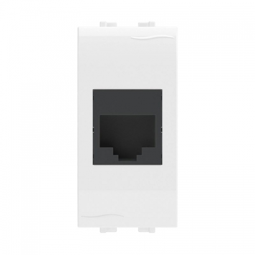 Розетка компьютерная 1-м СП 1мод. Brava RJ45 кат.5E разъем Hyperline бел. DKC 76654B 76654B