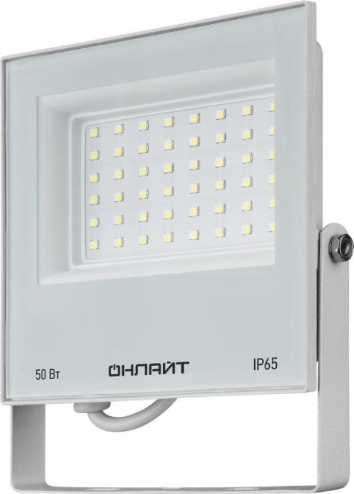 Прожектор светодиодный 90 137 OFL-50-6K-WH-IP65-LED 50Вт 6000К IP65 4000лм бел. ОНЛАЙТ 90137 90137