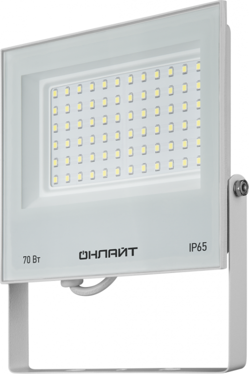 Прожектор светодиодный 90 138 OFL-70-6K-WH-IP65-LED 70Вт 6000К IP65 5600лм бел. ОНЛАЙТ 90138 90138