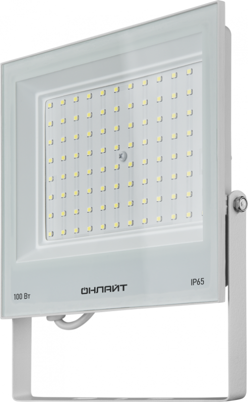 Прожектор светодиодный 90 140 OFL-100-6K-WH-IP65-LED 100Вт 6000К IP65 8000лм бел. ОНЛАЙТ 90140 90140
