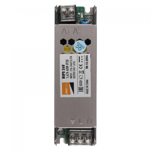 Блок питания для светодиод. ленты BSPS 40Вт 1.67А 24В IP20 метал. Pro JazzWay 5018471 5018471