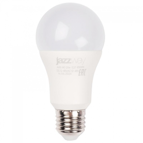Лампа светодиодная низковольтная PLED-A60 MO 20Вт 6500К холод. бел. E27 12-48В AC/DC Pro JazzWay 5050655 5050655