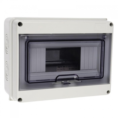 Бокс модульный накладной PDB/W 4008 GR (ЩРН-ПГ- 8) IP65 пластик. Pro JazzWay 5072060 5072060