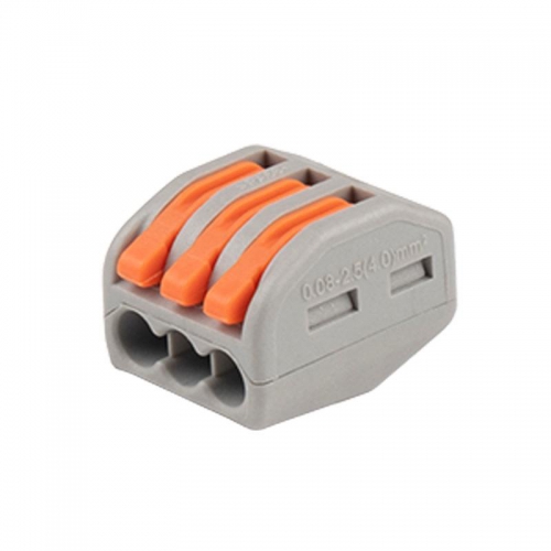 Клемма монтажная рычажного соединения PTC-3P 222-413 BL/10 450В 32А 0.08-2.5(4.0)кв.мм JazzWay 5050730 5050730
