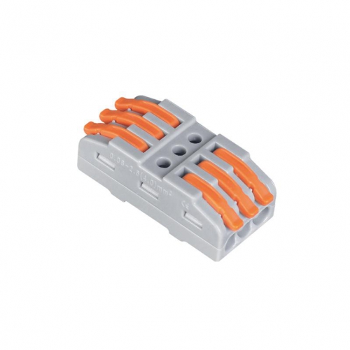 Клемма монтажная СМК PTC-3P 4233 BL/3 450В 32А 0.08-2.5(4.0)кв.мм JazzWay 5073708 5073708