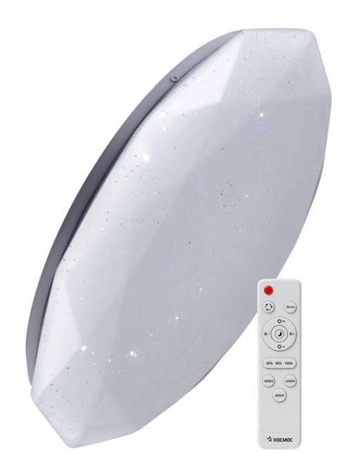 Светильник светодиодный PREMIUM DIAMOND 75Вт 230В 3000-6500К 6000лм IP40 500х90мм настенно-потолочный управляемый с пультом ДУ КОСМОС KSDiam75W KSDiam75W