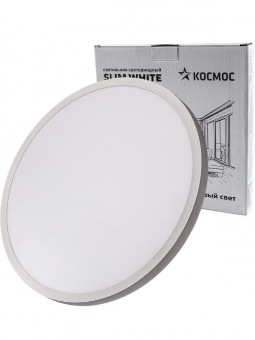 Светильник светодиодный SLIM WHITE 48Вт 4500К IP40 3480лм 230В 500х25мм КОСМОС KSlim48w_W4500K KSlim48w_W4500K