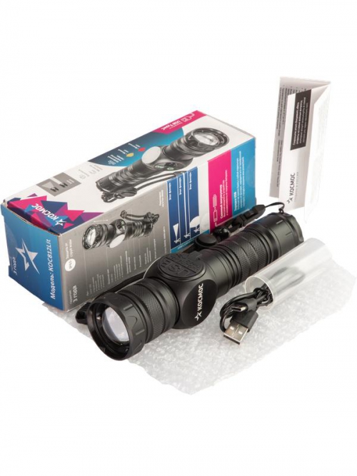Фонарь аккумуляторный ручной 10Вт LaserLED Li-ion 26650 3000мА.ч с магнитом алюм. КОСМОС KOC812Lit KOC812Lit