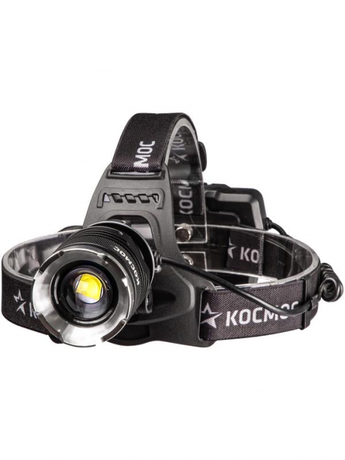 Фонарь налобный аккум. 10Вт P70 LED/Li-ion18650 3х1200мА.ч алюм. КОСМОС (KOC853Lit) KOC853Lit