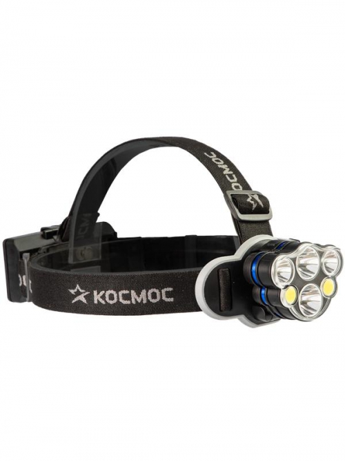 Фонарь налобный 2х4Вт T6 2х2Вт XPE 2x2Вт COB /Li-ion 2х1200мА.ч ABS пластик КОСМОС (KOC852Lit) KOC852Lit