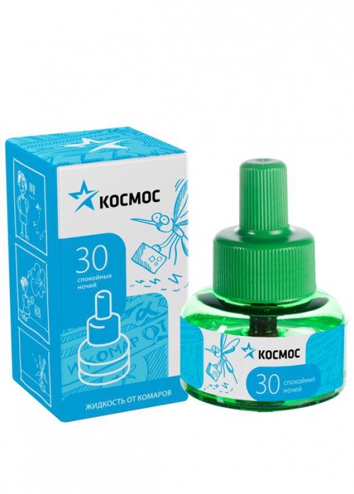 Жидкость от комаров для фумигатора 30 ночей без запаха Космос KOC_GH325 KOC_GH325