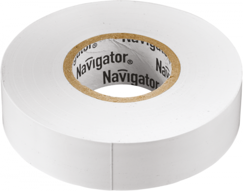 Изолента ПВХ 19мм (рул.20м) бел. NIT-A19-20/WH Navigator 71109 71109