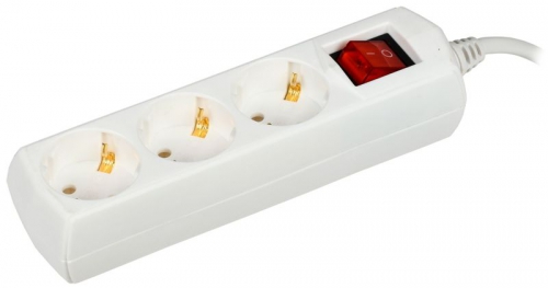 Удлинитель 3х3м с заземл. 10А IP20 У03В 2P+PE 250В 3х1 GENERICA WYP10-10-03-03-ZK-G WYP10-10-03-03-ZK-G