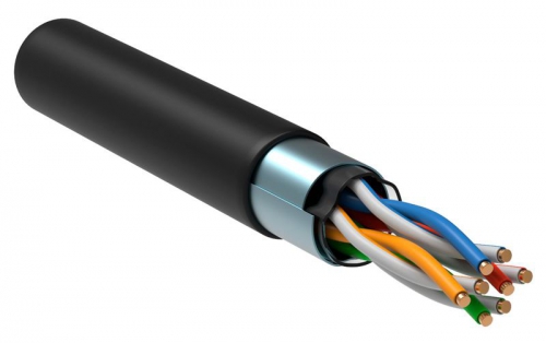 Кабель витая пара F/UTP кат.5E 4х2х24AWG solid CU LDPE Outdoor черн. (м) GENERICA BC3-C5E04-339-305-G BC3-C5E04-339-305-G