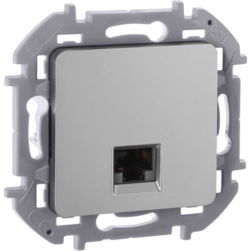 Розетка компьютерная Inspiria RJ45 кат.5E UTP алюм. Leg 673827 673827