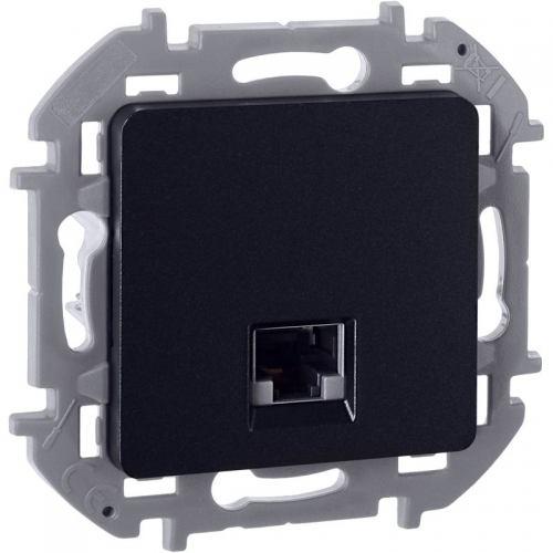 Розетка компьютерная Inspiria RJ45 кат.5E UTP антрацит Leg 673828 673828