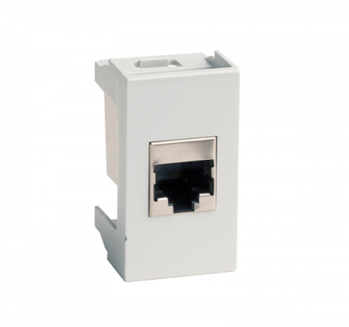 Розетка компьютерная 1-м 1мод. Viva RJ45 кат.5E экранир. бел. DKC 45048 45048