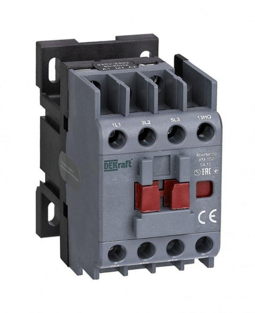 Контактор 9А 230В АС АС3 АС4 1НО+1НЗ КМ-102 DEKraft 21904DEK 21904DEK