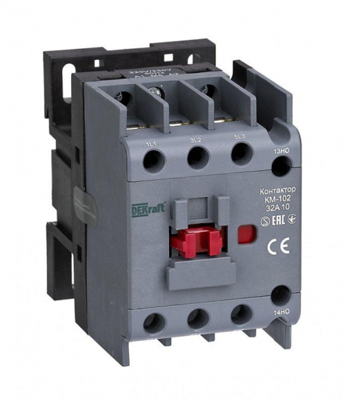 Контактор 32А 230В AC АС3 АС4 1НО+1НЗ КМ-102 DEKraft 21928DEK 21928DEK