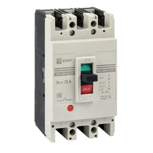 Выключатель автоматический 3п 63/32А 25кА ВА-99М PROxima EKF mccb99-63-32m mccb99-63-32m