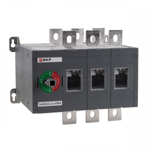 Рубильник 3п 630А реверсивный без рукоятки управления TwinBlock EKF tb-s-630-3p-rev tb-s-630-3p-rev