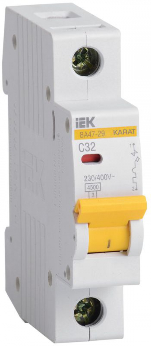 Выключатель автоматический модульный 1п C 32А 4.5кА ВА47-29 ИЭК MVA20-1-032-C MVA20-1-032-C