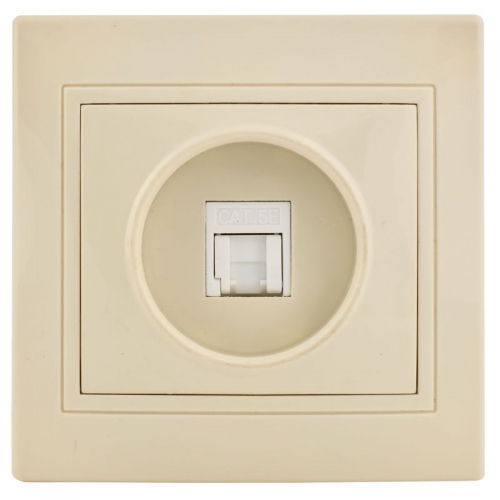 Розетка компьютерная 1-м СП Кварта РК10-ККм IP20 крем. ИЭК EKK10-K33-DM EKK10-K33-DM