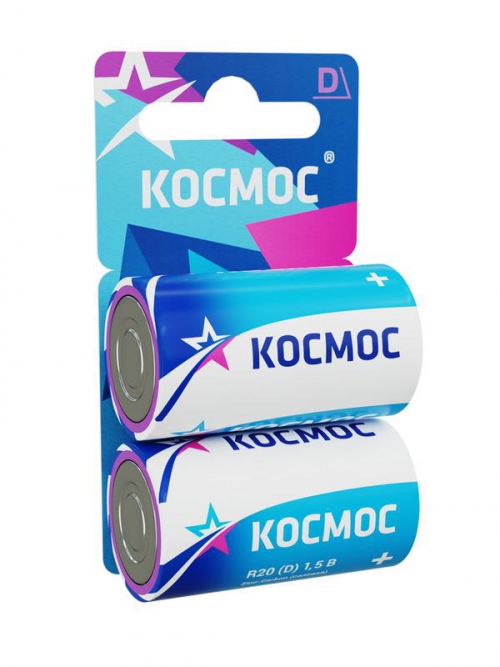 Элемент питания солевой R20 (блист.2шт) Космос KOCR202BL KOCR202BL