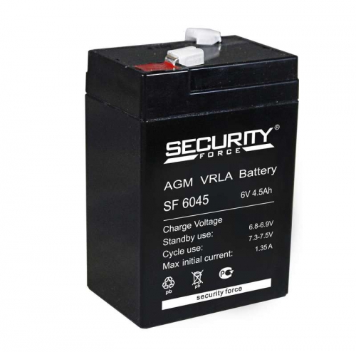 Аккумулятор 6В 4.5А.ч Security Force SF 6045 SF6045