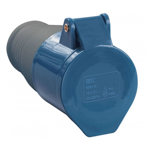Розетка кабельная 32А 220В 2P+PE ССИ-223 IP44 IEK PSR21-032-3 PSR21-032-3