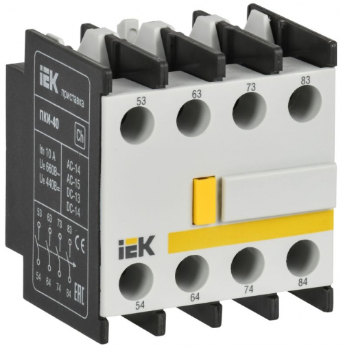 Приставка контактная ПКИ-40 IEK KPK10-40 KPK10-40
