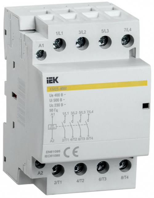 Контактор модульный КМ25-40М AC/DC IEK MKK21-25-40 MKK21-25-40