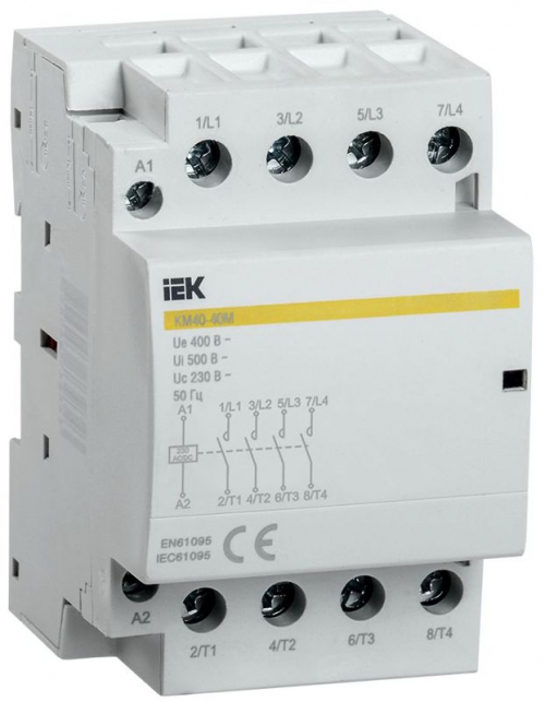 Контактор модульный КМ40-40М AC/DC IEK MKK21-40-40 MKK21-40-40