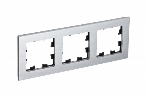 Рамка 3-м Atlas Design NATURE металл серебр. SchE ATN312103 ATN312103