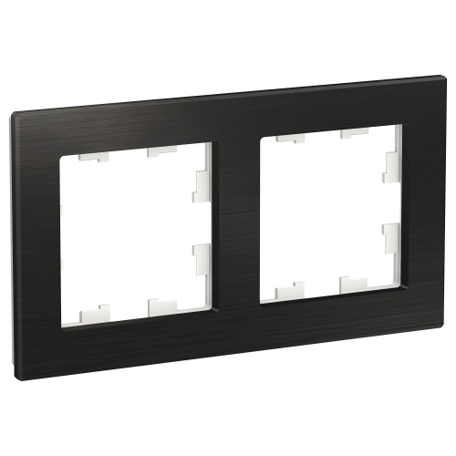 Рамка 2-м Atlas Design NATURE металл оникс SchE ATN312302 ATN312302